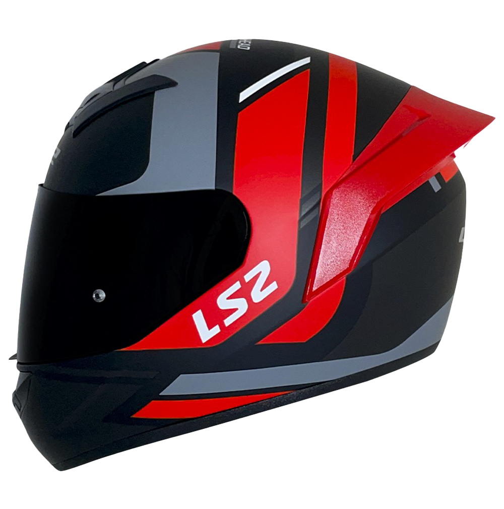 CASCO LS2 NS352 DOWN NEGRO MATE/ROJO CP ROJO 